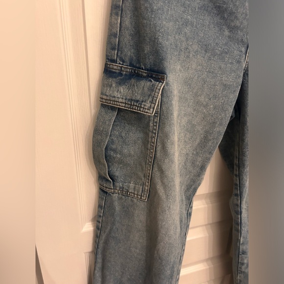 NOBO Light Blue Relaxed Cargo Jeans - Picture 2 of 4